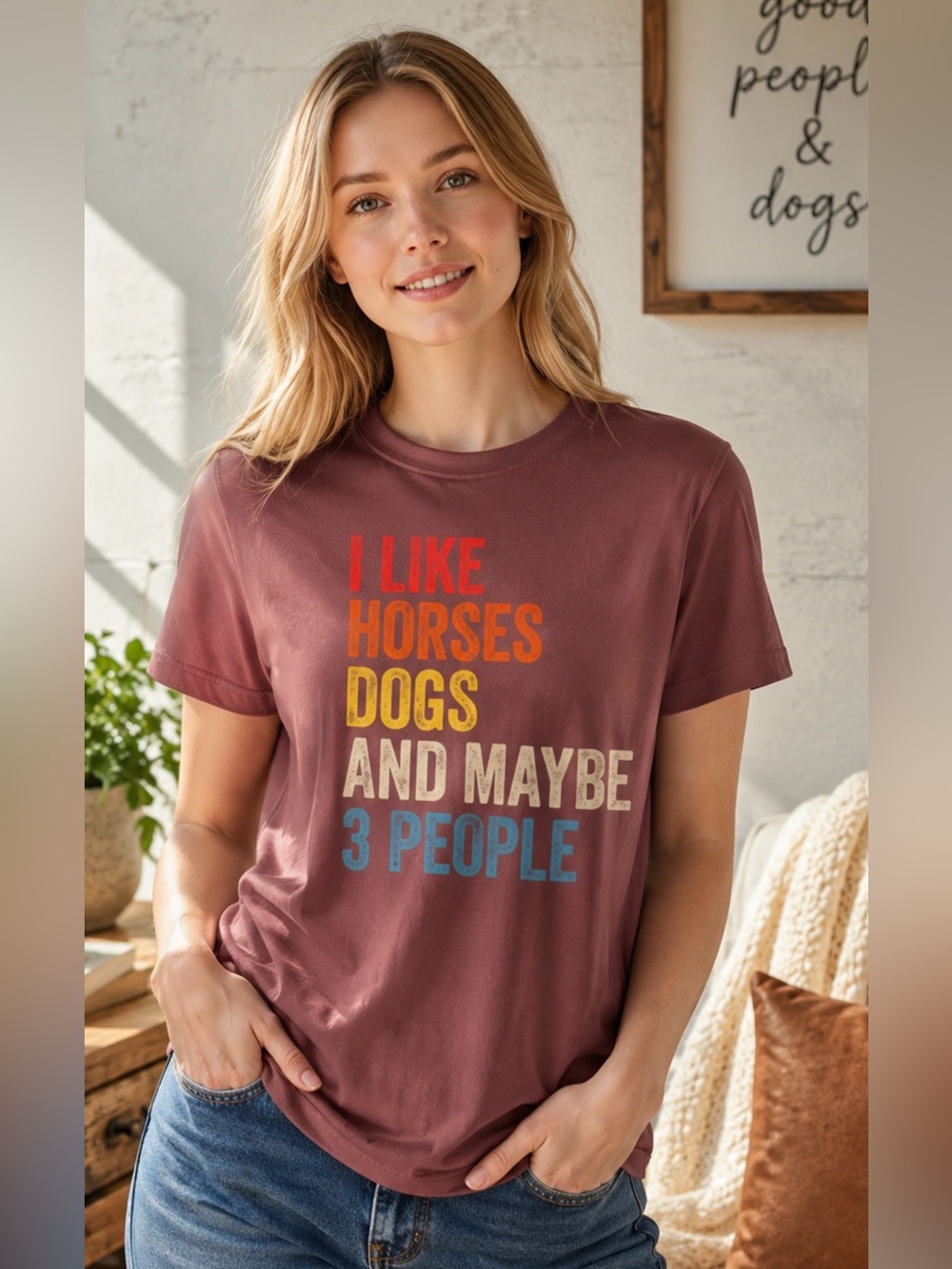 Dog Lover T-Shirt, size S, Pets, funny graphic, animal lover, horse lover